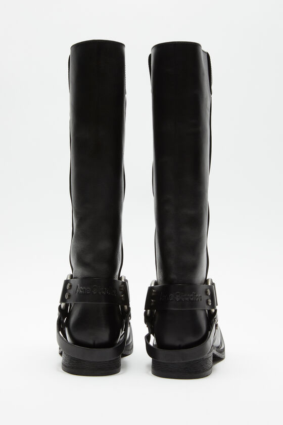 (image for) Affordable Leather buckle boots